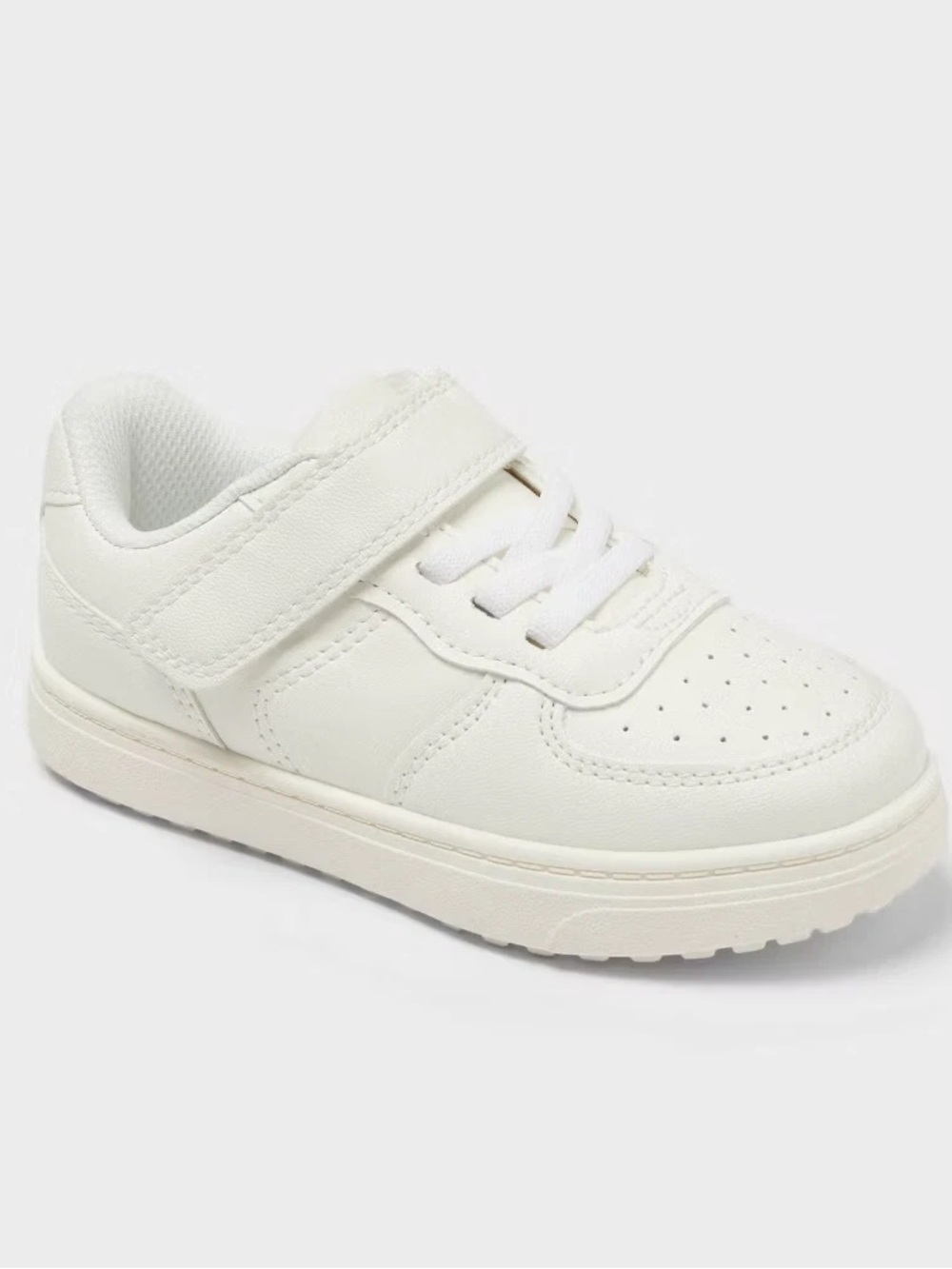 NWT Cat & Jack Jaid White Velcro Sneakers Toddler Size 12T